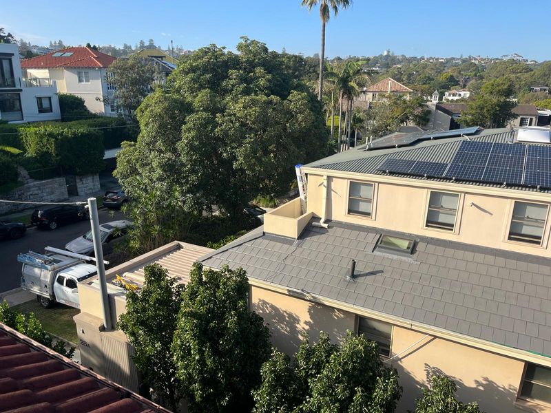 Finished roofs on a Sydney street